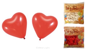 Balony w kształcie serca 100 szt./opk. 30cm