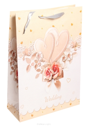 Torebka dekoracyjna do pakowania Wedding H14AT158 12x44x30,5cm
