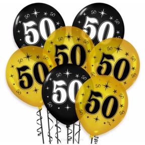 Balon urodzinowy "50" metalizowany 100szt 