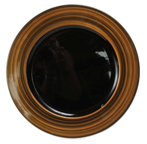 Talerz dekoracyjny okrągły czarno-złoty F102-SX-26 śr33cm