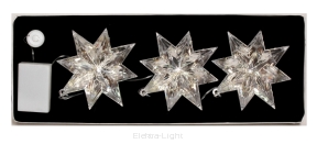 Lampki Gwiazdy światlo zimne śr14cm 3szt/kpl. CND008