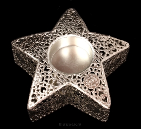 Gwiazda srebrna ażurowa świecznik CLF13 śr14/h5cm