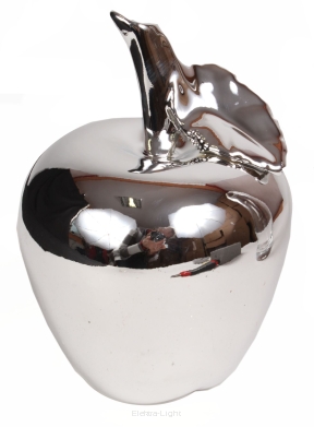 Jabłko ceramiczne srebrne BNC-78-00151-20 śr10/h15cm
