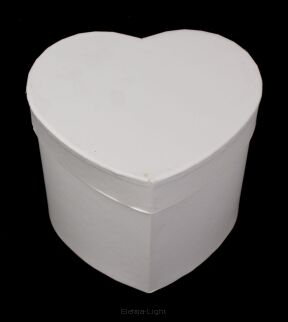 Pudełko dekoracyjne białe serce H1910036White 14,5x12x12,5cm